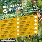 "Die Marco Polo Bucketlist: Das musst du in Potsdam erlebt haben." Text auf gelbem Hintergrund vor tropischem Grün.