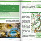 Titel "INHALT". Zwei Spalten mit Kapitelnummern, farblich kodierten Regionen und thematischen Überschriften. QR-Code unten rechts.