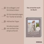 Das erwartet euch im Buch: Grundlagen, 20 Anleitungen, Tipps, Muster von einfach bis anspruchsvoll. Buchcover mit zwei Menschen am Strand.