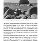 Text: "Wie ein Eisberg liegt der Schwanenstein in Lohme im Wasser." Ein großer Felsen im Meer, umgeben von kleineren Steinen.