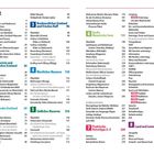 Links: "6 Inhalt", "Inhalt", Gliederung der Themen von 1 bis 8. Rechts: "Inhalt" und Gliederung fortgesetzt.