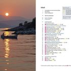 Inhalt, Smaragdgrüne Insel, Korfu im Überblick, Inselhauptstadt, Fischer im Hafen bei Sonnenuntergang, malerische Kulisse.