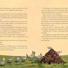 Kapitelüberschrift: "Ein neues Versteck muss her". Illustrationen von Igel Eddi mit Farbeimer und Besen unter einem Baum.