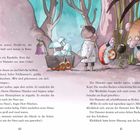 Die Seiten 60 und 61 zeigen eine Illustration mit einem Eichelmännchen und einem Weckkäfer, die mit einem großen Hamster sprechen. Der Hamster entdeckt eine Haselnuss, während der Weckkäfer eine Uhr auf dem Bauch trägt.