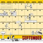 Kalender für September 2027. Enthält Comics mit Personen, die alltägliche Tätigkeiten ausführen.