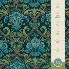 Mo 04, Di 05, Mi 06 Heilige Drei Könige, Do 07, Fr 08, Sa 09, So 10, 01 Jan. Florales Muster in Blau- und Grüntönen.