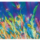 Text in einem kreisförmigen Kalender zeigt "03", darunter "Kari Syre, The Art of Science". Bunte abstrakte Formen.