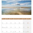 Kalender für März 2027; Foto einer jungen Robbe im Sand, darunter Küstenlandschaft mit Wasser und Himmel.