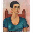 Die Zahlen 1 bis 31 sind unten angeordnet. Illustration eines Porträts einer Frau mit schwarzen Haaren und blauer Bluse.