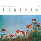 Text: Mai | Juni, 22. Woche, 21.5.–20.6., 31 Montag - 6 Sonntag. 

Unten: Illustration von roten Mohnblumen unter blauem Himmel.