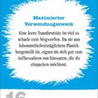 "Maximierter Verwendungszweck"
Toastbrottüte als Aufbewahrung nutzen.
16, April, Freitag. Weiße Fläche auf blau.