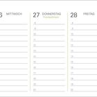 Kalenderseite mit den Daten 24. bis 30. Montag bis Sonntag. Donnerstag ist Fronleichnam. Jeder Tag hat Linien.