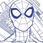 Illustration: Großes Gesicht mit netzartigem Muster. Text: "Mit Mut und Netz rettest du die Welt!". Im Hintergrund Gebäude.