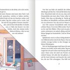 Seite 10: Ein Kind unter einem weißen Laken mit ausgeschnittenen Augen, trägt Ringelsocken. Humorvolle Szene.