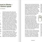 Titel: "From Aschanti to Zibebe – Austrian kitchen speak" von Eva Biringer. Text über Begriffe in der österreichischen Küche.