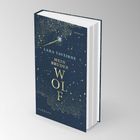 Der Titel lautet: "Mein Bruder Wolf" von Lara Taveirne. Das Cover zeigt funkelnde Sterne auf dunkelblauem Hintergrund.