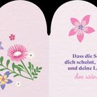 „Dass die Sonne für dich scheint, dich wärmt und deine Laune hebt, das wünsche ich dir.“ Blumenillustration.