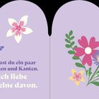 "Vielleicht hast du ein paar Macken, Ecken und Kanten. Aber ich liebe jede einzelne davon." Blumenillustration. 