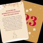 Eine Karte mit Text: "Ich erlaube mir, Weihnachten so zu gestalten, wie es mir selbst guttut." Mit Weihnachtsmotiven.