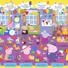 1. Peppas beste Freundin Luzie Locke, sie steht rechts unten im Bild.
2. 12 Kinder sind eingeladen.
3. Er spielt Saxofon.
4. Peppa und Klausi Kläff.
5. Opa Wutz.
6. Das Auto steht hinter Papa Wutz auf der Kommode.

Illustration einer fröhlichen Geburtstagsfeier mit bunten Dekorationen und spielenden Charakteren.