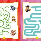 Zahlen 6 und 7 unten. Links: Welpen mit grüner Linie. Rechts: Labyrinth mit Welpe und Turm in einem kleinen Kreis.