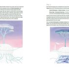 Schritt 2: Schattierungen in Himmel mischen. Schritt 3: Maske entfernen. Farben: Alizarin Crimson, French Ultramarine.