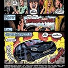 In einer Comic-Illustration verlässt Hardy Hackel ein Gerichtsgebäude, trifft Freunde und erlebt einen Straßeneinbruch.