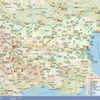 Karte von Bulgarien mit Städtenamen und Straßennummern. Tabelle: Die schönsten Reiseziele (Nummern 1-12).