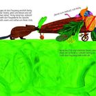 Texte: Flugzeug ist fertig, Molly, Rubi, bereit zum Abflug, Spoki und Ella, Bruno schiebt. Illustration: Tiere bauen ein Flugzeug.