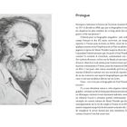 Text "Prologue." Links eine Bleistiftzeichnung eines bärtigen Mannes. Rechts französischer Text über Fred Wanders Werk.