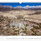 Lo Manthang - Hauptstadt des verbotenen Königreiches, im Hintergrund Tibet. Februar 2021 Kalenderansicht.