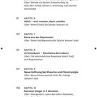 Inhaltsverzeichnis mit Kapitelüberschriften zu Gesundheitsthemen wie Schilddrüse, ADHS, Depression, Aminosäuren, Rheuma.