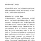 Text zu existenziellem Leid: "Bedrohung für Leib und Leben" und "Verlust des Lebenssinns." Seite 28.