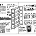 Titel: Regal. Anleitung zur Konstruktion eines Regals mit Beispielmaßen 1m x 2m x 0,25m. Zeichnung eines Regals.