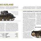 "KAMPFWAGEN FÜR DAS AUSLAND" ist die Überschrift. Zwei Panzerabbildungen mit technischer Beschreibung und Tabelle.