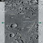 "15" zeigt eine detaillierte Mondkarte mit Namen wie "Aristoteles", "Eudoxus" und "Mare Frigoris".