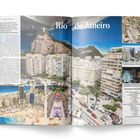 Links: "Das besondere Flair der Metropole am Zuckerhut", rechts: "Rio de Janeiro". Panoramablick auf Stadt und Christusstatue.