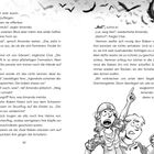 „Auf, schnell!“, Illustration zweier erschrockener Kinder, umgeben von fliegenden Vögeln.