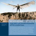 10. AUGUST 1896. Otto Lilienthal gilt als erster Mensch, der erfolgreich Gleitflüge durchführte. Bild zeigt ihn mit Hängegleiter.