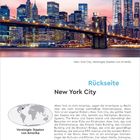 Vorderseite: 5. Februar, Freitag. Rückseite: New York City, Vereinigte Staaten von Amerika. Skyline bei Sonnenuntergang.