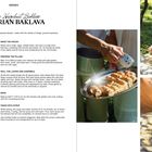 "Classic Hazelnut Baklava ADJARIAN BAKLAVA" mit Rezept und Zubereitungsschritten, daneben Fotos vom Backprozess.