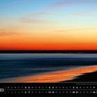 "Andalusien 03. Sonnenuntergang an der Küste bei der Insel Santa Cristina, Huelva. Kalender mit Strand bei Sonnenuntergang."