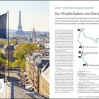 ROUTE 7 | ÎLE-DE-FRANCE MIT CHAMPAGNE UND PICARDIE  
Im Windschatten von Paris.  
Französische Flagge weht über Paris mit Eiffelturm. Stadtszene.  
Route: 450 km, 2 Wochen.   
Sehenswürdigkeiten auf Karte.