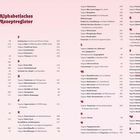 Alphabetisches Rezeptregister mit Rezepten von A bis Z, viele vegan, z.B. Vegane Hackbraten mit Ofengemüse, Seite 187.