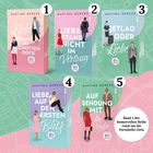 1. "Liebe kommt im Schottenrock"
2. "Liebe stand nicht im Vertrag"
3. "Jetlag oder Liebe"
4. "Liebe auf den ersten Blitz"
5. "Auf Sendung mit Mr. Right"