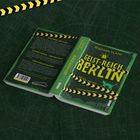 „Geisterreich Berlin: Miezen, Mieter und Mimosen“ von Benjamin Plath. Dunkles Buchcover mit gelb-schwarzem Band.