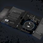 Buchtitel: "Der Schatten in Dir" von E.M. Carter. Schwarze Gestaltung mit Mond und Bergen auf dem Cover.