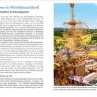 "Kirmes in Mitteldeutschland: Attraktion für Adrenalinjunkies. Auf der Wunderländer Kirmes ... passende Stimmung." Links Text, rechts Modell von Riesenrad und Kirmes.