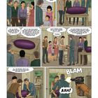 Comic-Seite: Eine seltene Frucht namens Pselomone wird bewundert. Ein Schuss fällt, während sie transportiert wird. Dialoge betonen den Wert.