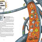 „Nachrichtenübermittlungssysteme“, „Dein Nervensystem und dein Blut!“ Text erklärt Nervensystem und Blut als Kommunikationswege. Illustration zeigt fröhliche Figuren in einem Blutgefäß.